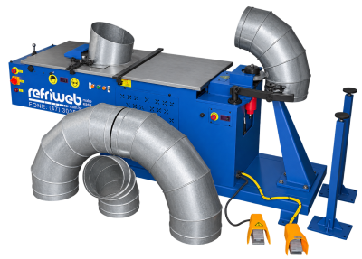 Máquina hidráulica de curva de gomo Refriweb CG3C15H com peças de duto